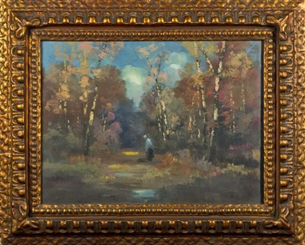 Untitled Oil Painting by Laszlo Kezdy Kovacs