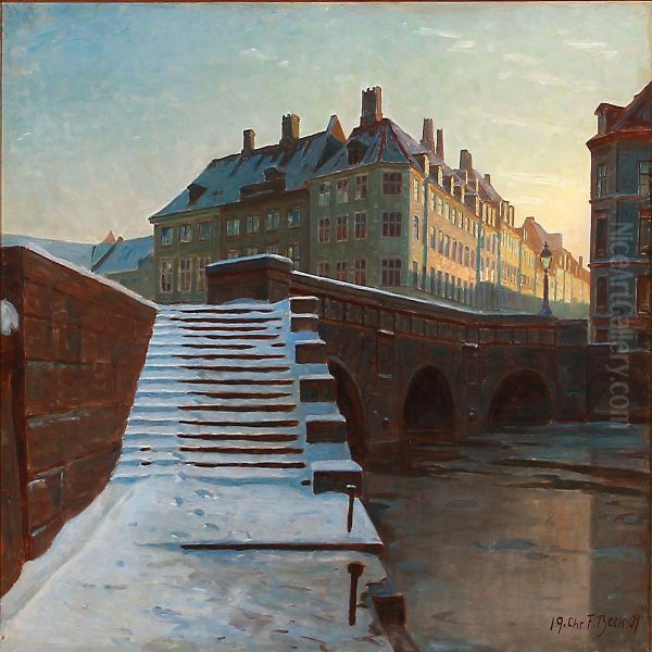 Stormbroen Oil Painting by Christian Frederick Beck