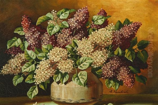 Still Life Oil Painting by Vilem Kreibich