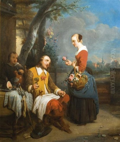 Kis Viragaruslany Oil Painting by Petrus Kremer
