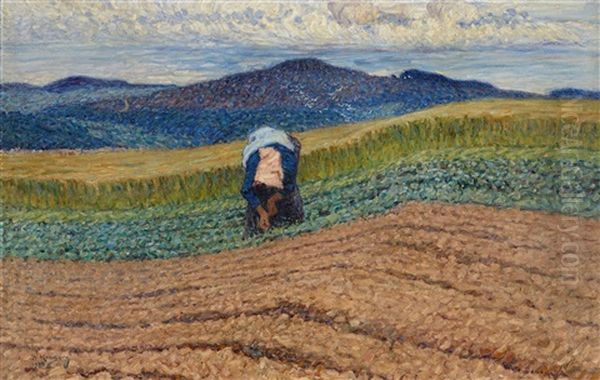 Rotfruktsrenserska Oil Painting by Nils Kreuger