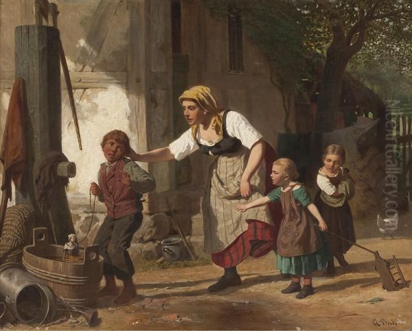 Untitled Oil Painting by Albert Becker