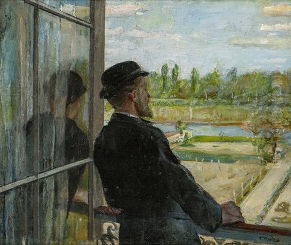 Spring, The Painter Karl Nordstrom Oil Painting by Christian Krohg