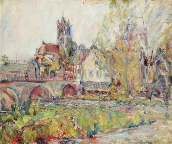 Le Village Oil Painting by Paul Kron