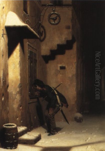The Voyeur Oil Painting by Carl Kronberger