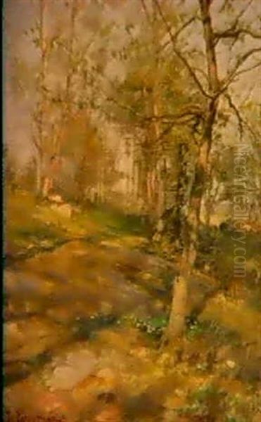 Tidig Var Oil Painting by Johan Fredrik Krouthen