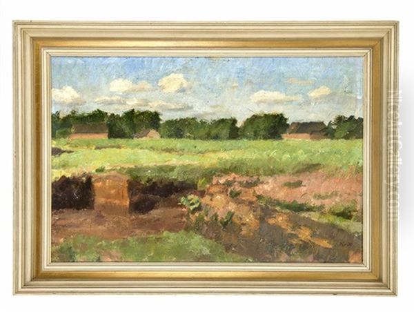 Moorlandschaft Oil Painting by Karl Krummacher