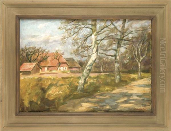 Landschaft Mit Birken Oil Painting by Karl Krummacher
