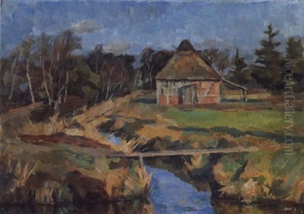 Vorfruhling (bergedorf) Oil Painting by Karl Krummacher