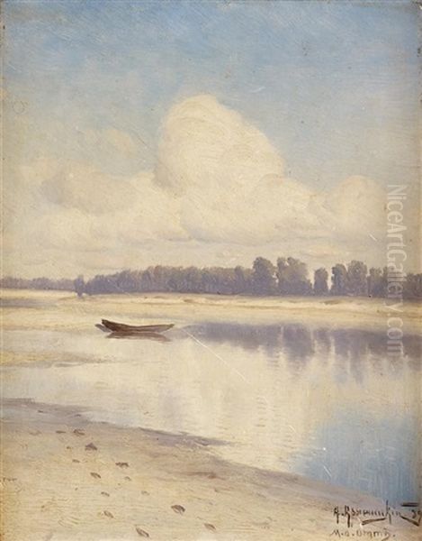 Footsteps To The Boat Oil Painting by Konstantin Yakovlevich Kryzhitsky