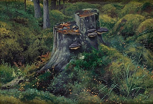 Stubbar Oil Painting by Konstantin Yakovlevich Kryzhitsky