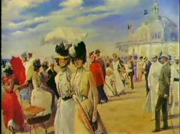Promenade Oil Painting by Carl H. Kuechler
