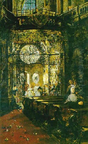 Die Hochzeit Oil Painting by Gotthardt Kuehl