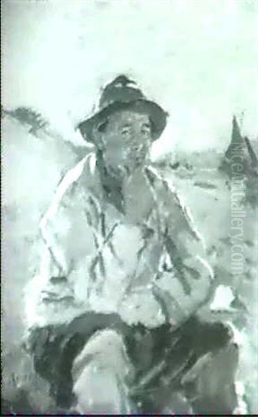 Ostseefischer. Oil Painting by Gotthardt Kuehl