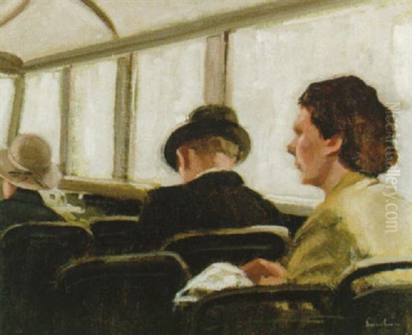 Omnibuss Oil Painting by Akke Kumlien