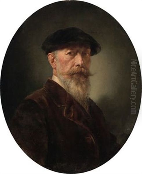 Selbstportrat Des Kunstlers Oil Painting by Rudolf Kuppelmayer