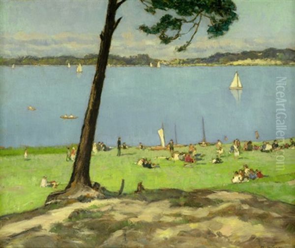Wannsee Bei Heckeshorn Oil Painting by Herbert Kuron