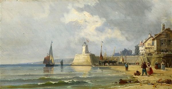 Zwei Gemalde: Bretonische Landschaften (2 Works) Oil Painting by Charles Euphrasie Kuwasseg