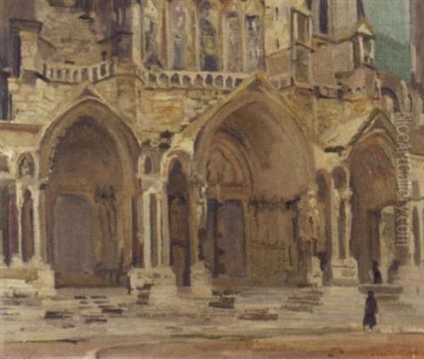 Kathedraal Chartres Oil Painting by Harrie Kuyten