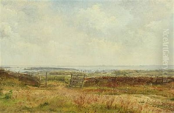 Summer Landscape Oil Painting by Vilhelm Peter Karl Kyhn