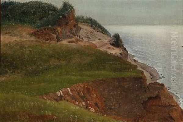 Beach Scene From Tisvilde, Denmark Oil Painting by Vilhelm Peter Karl Kyhn