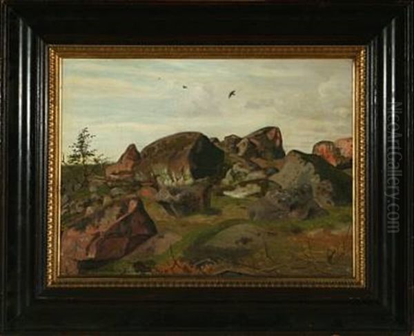 Big Rocks At Rosjo Near Stockholm Oil Painting by Vilhelm Peter Karl Kyhn