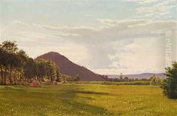 Landskab Med Hostakke Oil Painting by Vilhelm Kyhn