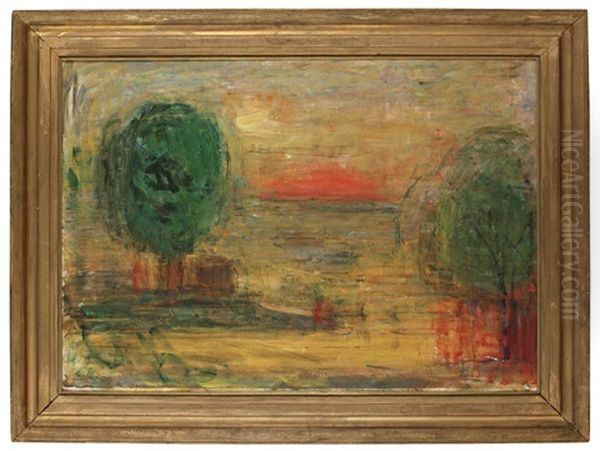 Slatten Vaknar (dagning Over Slatten) Oil Painting by Carl Kylberg