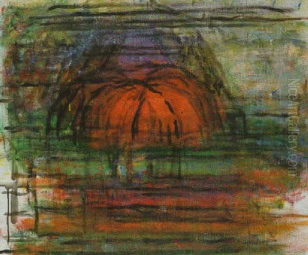 Parasollet Oil Painting by Carl Kylberg