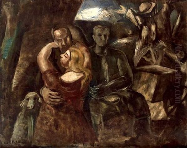 Fete Villageoise Oil Painting by Amedee Marie Dominique Dubois de La Patelliere