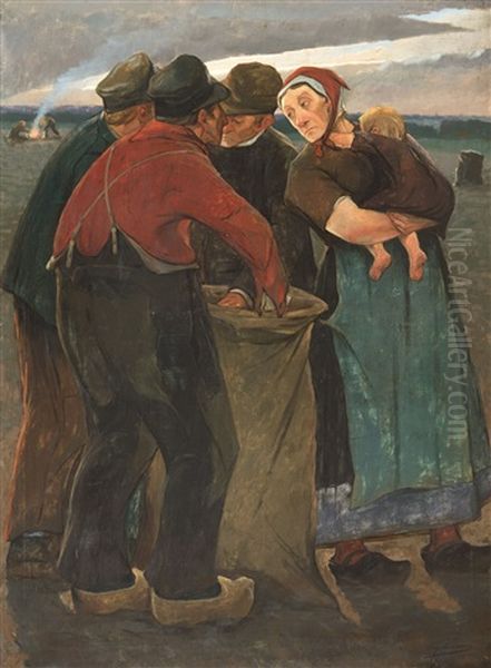 Autumn (ca. 1895) Oil Painting by Eugene Laermans
