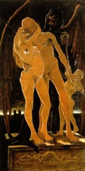 Amour! Oil Painting by Eugene Jules Joseph Laermans