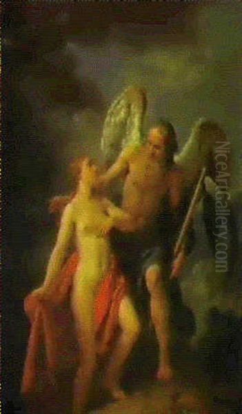 Le Temps Enlevant La Jeunesse Oil Painting by Louis Jean Francois Lagrenee