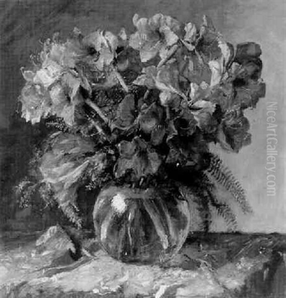 Bloemstilleven Oil Painting by Baruch Lopes de Leao Laguna
