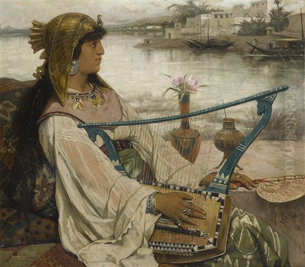 The Lyre Oil Painting by Victor Lagye