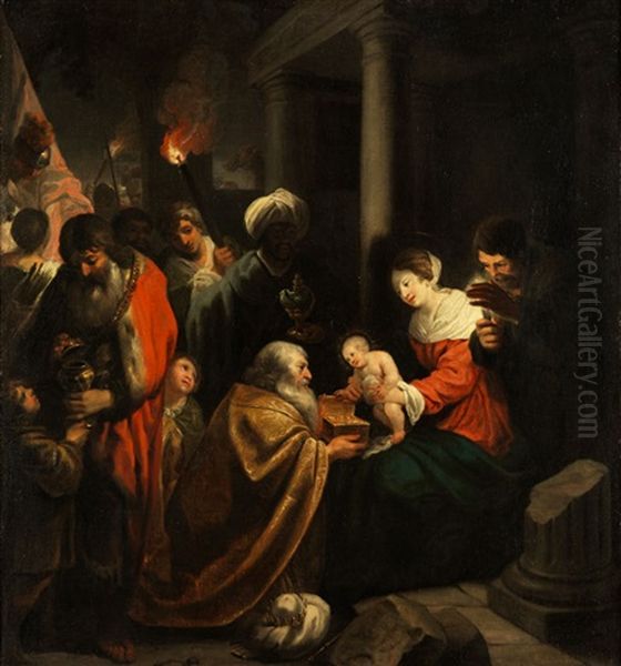 Anbetung Der Heiligen Drei Konige Oil Painting by Gerard de Lairesse