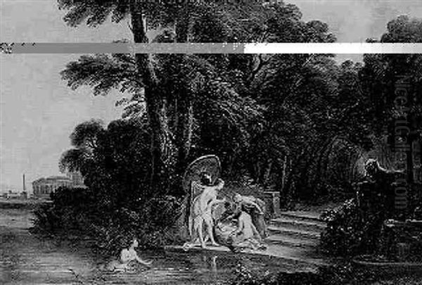 Moise Sauve Des Eaux Oil Painting by Jean Baptiste Lallemand