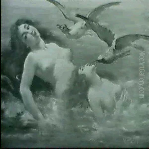 Najaden Oil Painting by Adolphe Lalire LaLyre