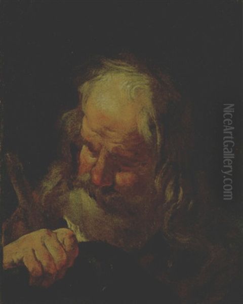 Vecchio Barbuto Oil Painting by Giulia Lama