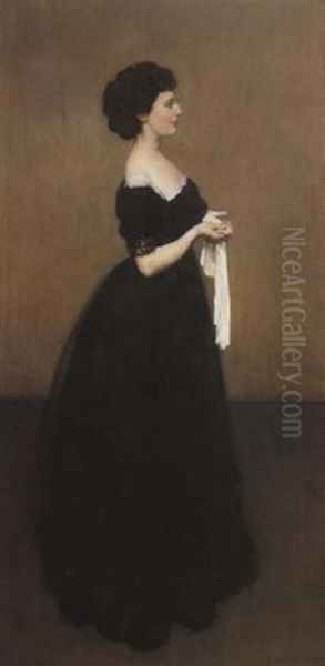 Miss Alison Preston Oil Painting by George W. Lambert
