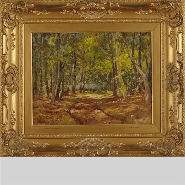 Woodland Scene Oil Painting by William Bradley Lamond