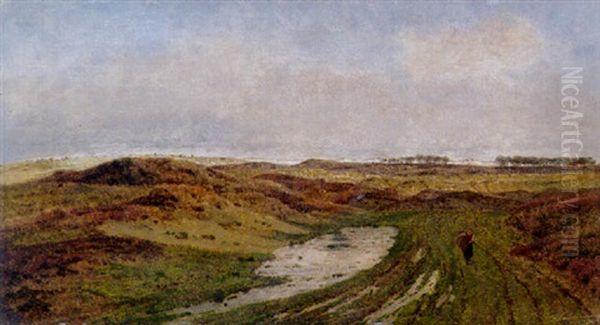 Belgische Dunenlandschaft Oil Painting by Jean Pierre Francois Lamoriniere