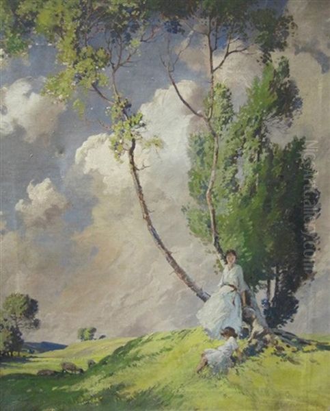Spring-time Oil Painting by Percy Lancaster