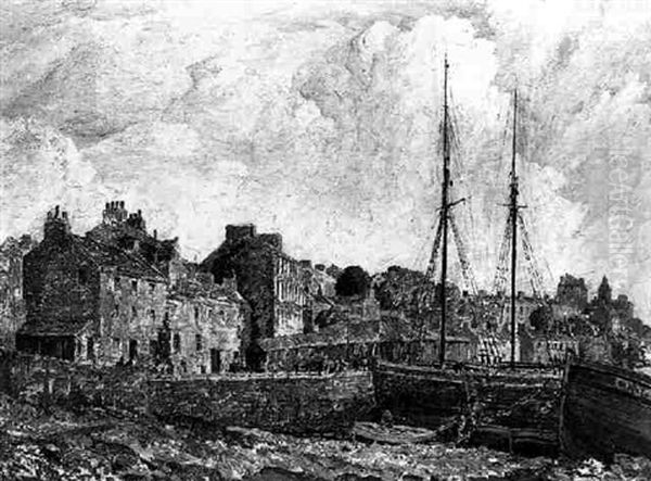 Port St. Mary, Isle Of Man Oil Painting by Percy Lancaster