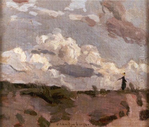 Sturmische Dunenlandschaft Oil Painting by Christian Landenberger