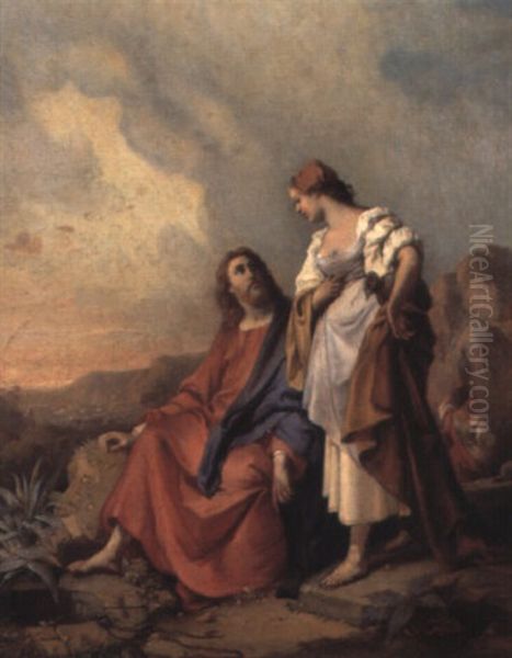 The Woman Of Samaria Oil Painting by Francois-Louis Lanfant