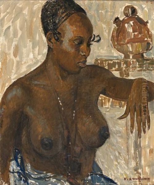Fatoumata Oil Painting by Fernand Lantoine