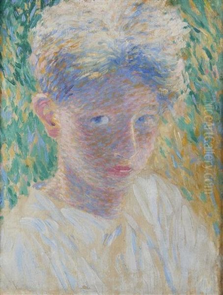 Portrait Of A Young Boy Oil Painting by Fernand Lantoine