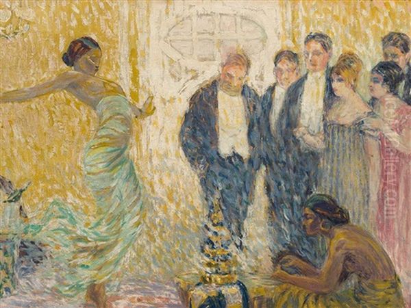 Dance Performance Oil Painting by Fernand Lantoine