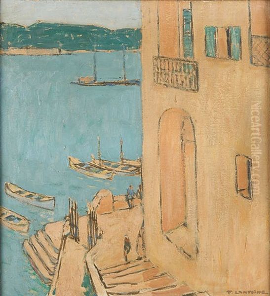 Villefranche Oil Painting by Fernand Lantoine